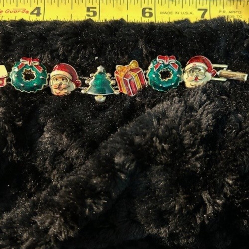 Vintage Avon Sliding Christmas Charm Bracelet - Picture 3 of 10